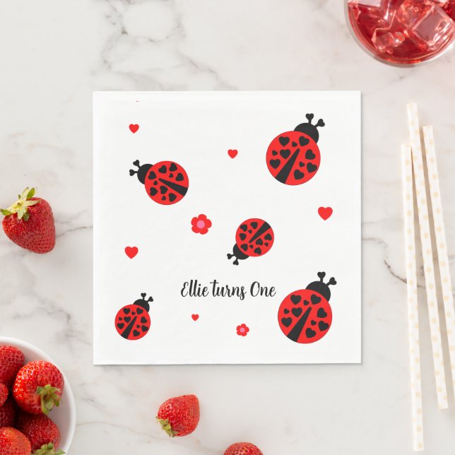 Guardanapo De Papel Bonito Papel Ladybug Napkin (Insitu)