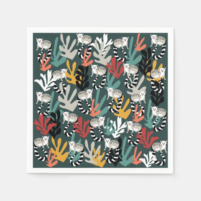 Guardanapo De Papel Bonito papel para Lemur (Frente)