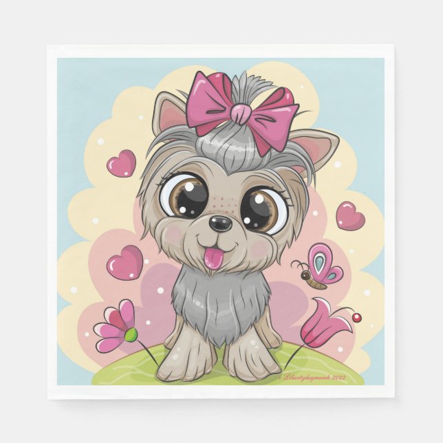 Guardanapo De Papel Bonito Partido da Puppia Napkins - Conjunto de 50  (Frente)