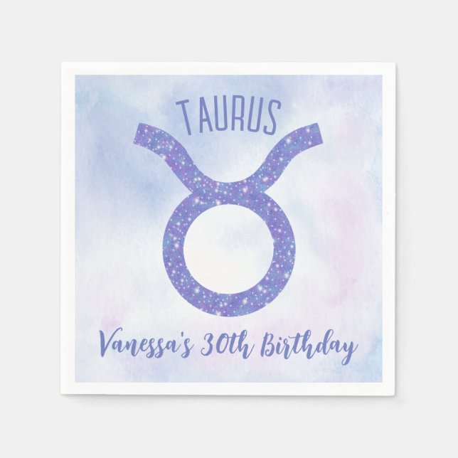 Guardanapo De Papel Bonito símbolo de astrologia Taurus Festa de anive (Frente)