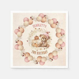Guardanapo De Papel Bonito Urso de Teddy Cai Papel de Garota de Aniver