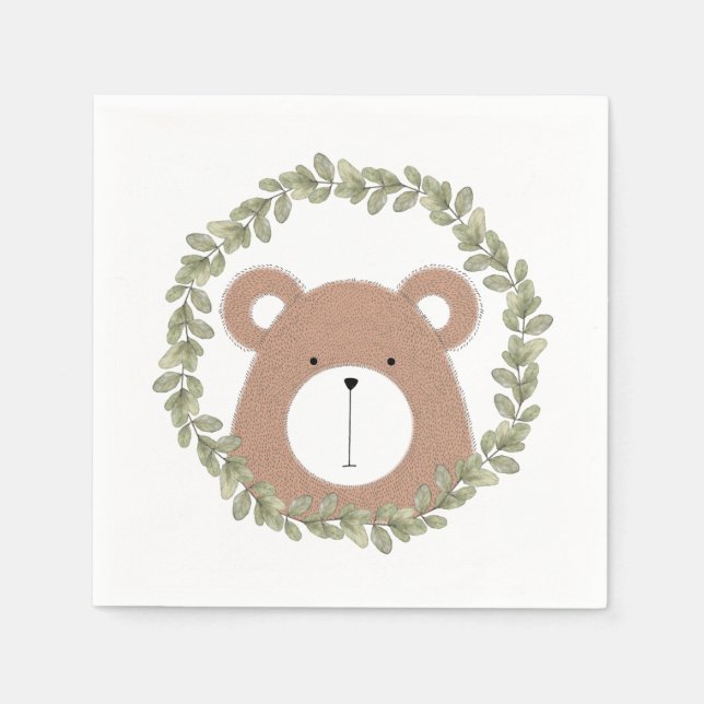 Guardanapo De Papel Bonito Urso Napkins (Frente)
