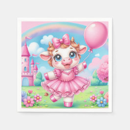 Guardanapo De Papel Bonito vaca Ballerina