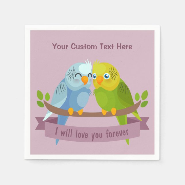 Guardanapo De Papel Bonitos Pássaros com papel personalizado guardanap (Frente)