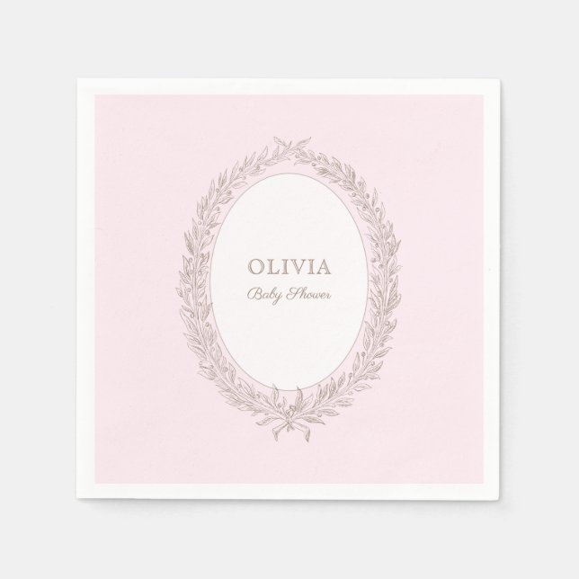 Guardanapo De Papel Bonjour Bebe French Patisseriserie Chá de fraldas  (Frente)