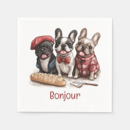 Guardanapo De Papel Bonjour French Bulldogs