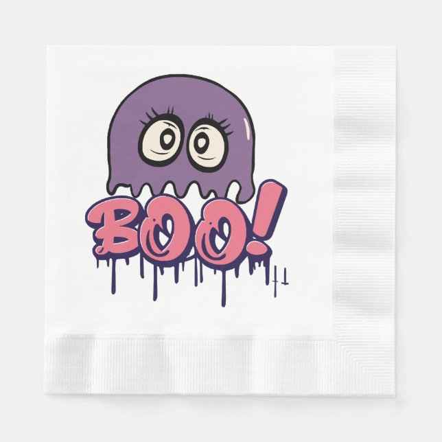 Guardanapo De Papel Boo assustador (Frente)