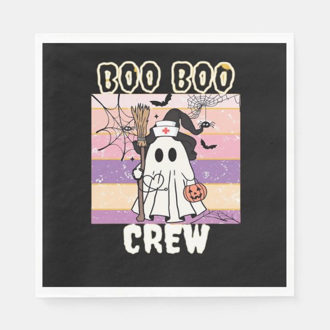 Guardanapo De Papel Boo Boo Crew Halloween Enfermeira Fantasma Essenci (Frente)