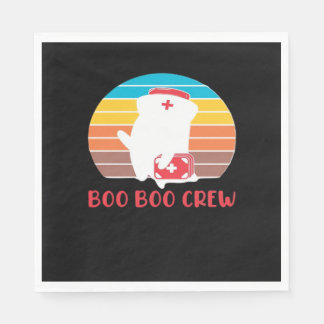 Guardanapo De Papel Boo Boo Crew Nurse Funny Ghost Halloween Classic T