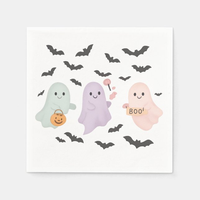 Guardanapo De Papel BOO De Truque Ou Tratamento Para Crianças Personal (Frente)