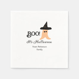 Guardanapo De Papel Boo é Halloween do nome da família, fantasma laran