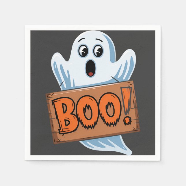 Guardanapo De Papel Boo Fantôme d'halloween (Frente)