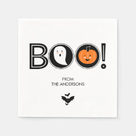 Guardanapo De Papel Boo! Feliz Livro de Halloween Napkin