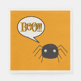 Guardanapo De Papel Boo, fofa-aranha-abóbora-laranja