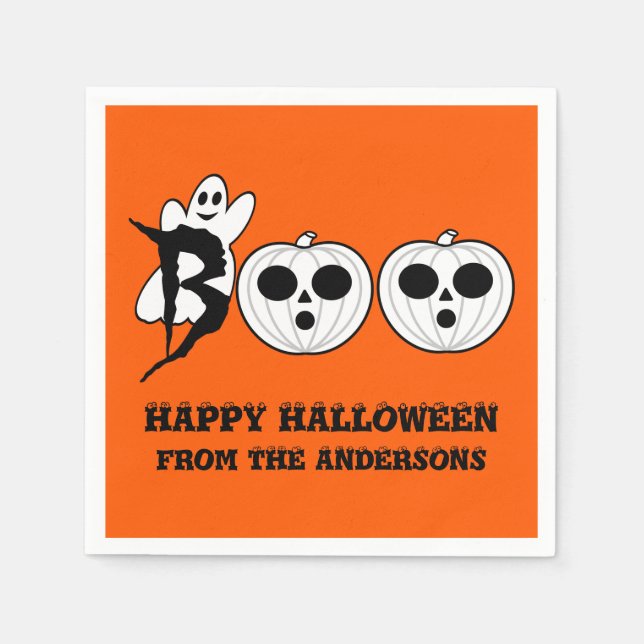 Guardanapo De Papel BOO! Halloween Ghost Napkins (Frente)