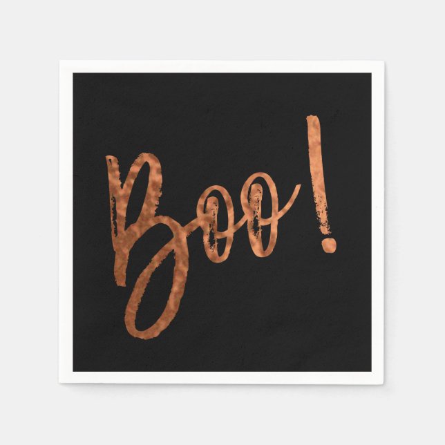 Guardanapo De Papel Boo! Halloween Modern Halloween Napkins (Frente)