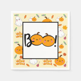 Guardanapo De Papel Boo Pumpkin Halloween Party Napkins