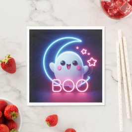Guardanapo De Papel Boo Rosa Halloween Fantasma