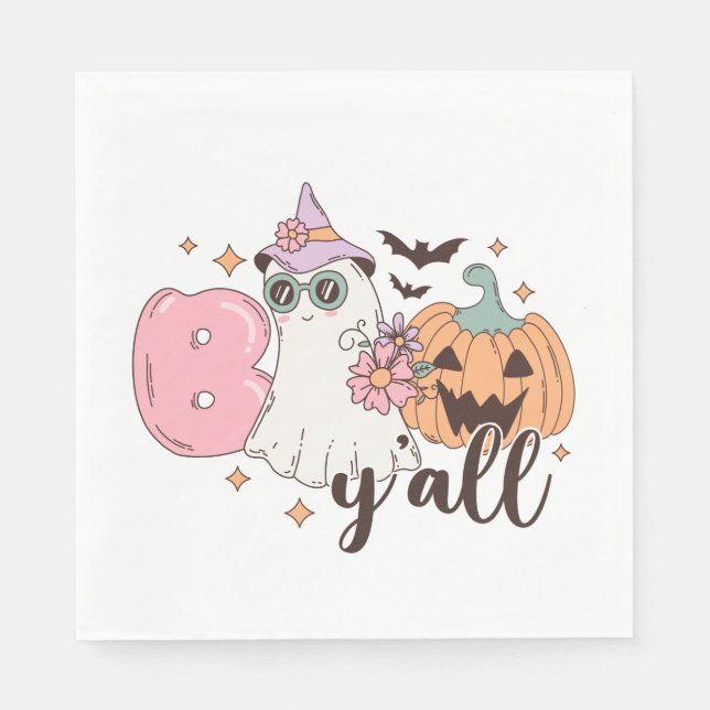 Guardanapo De Papel Boo Y'All Halloween (Frente)