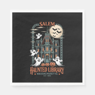 Guardanapo De Papel Bookworm Halloween Shirt Haunted Library