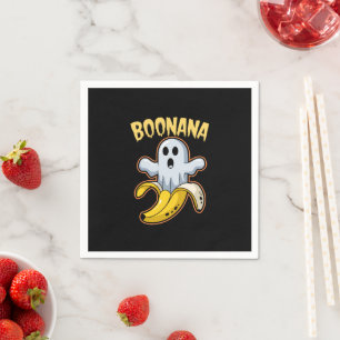 Guardanapo De Papel Boonana Fantasma Banana Halloween Bonito