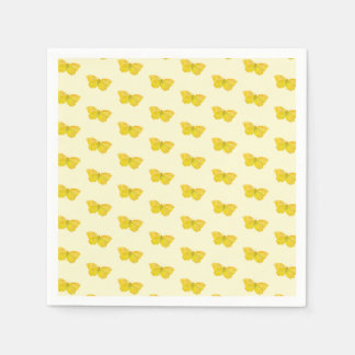 Guardanapo De Papel Borboleta amarela Brilho comum