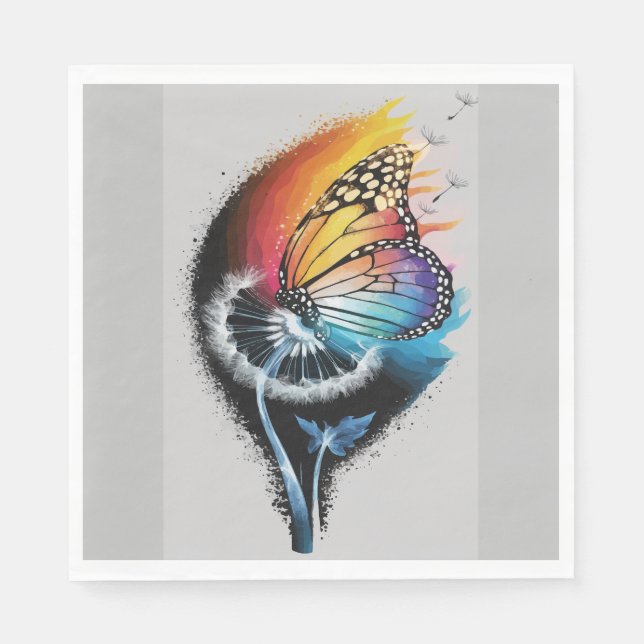 Guardanapo De Papel Borboleta Dandelion (Frente)