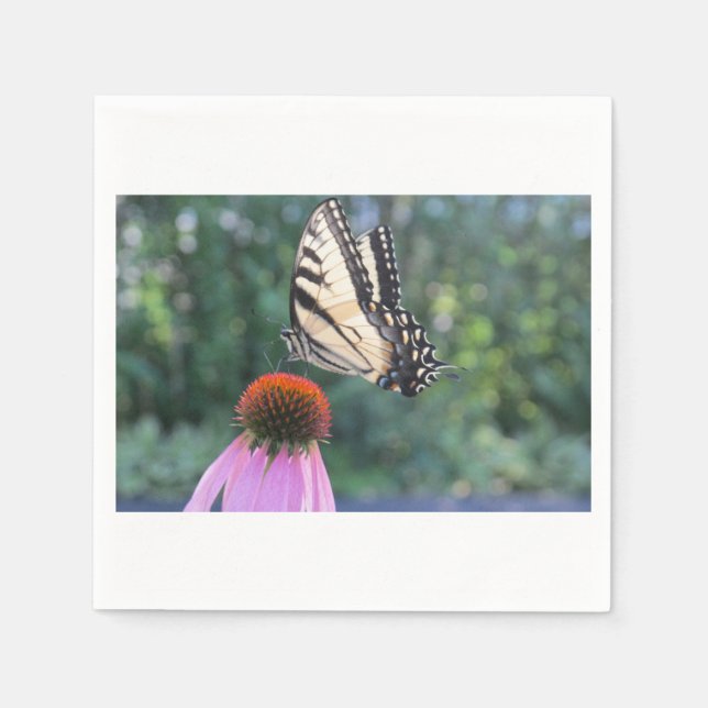 Guardanapo De Papel Borboleta e Coneflower (Frente)