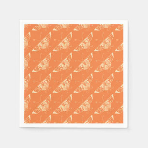 Guardanapo De Papel Borboleta estilizado de Deco - laranja coral