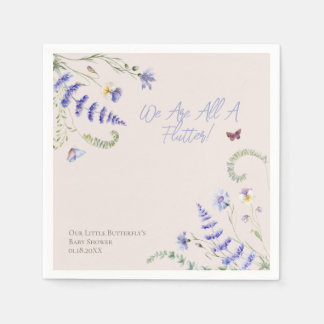 Guardanapo De Papel Borboleta Flor de Lilás para Chá de Bebê
