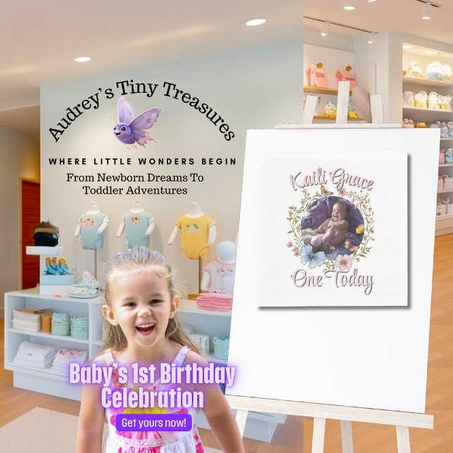 Guardanapo De Papel Borboleta primeiro aniversario de Primavera de men (Criador carregado)