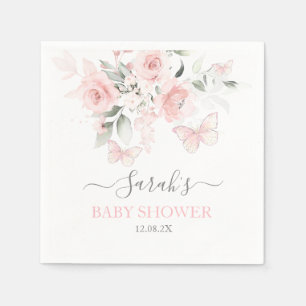 Guardanapo De Papel Borboleta Rosa Nápoles Floral