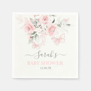 Guardanapo De Papel Borboleta Rosa Nápoles Floral
