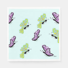 Guardanapo De Papel Borboletas de Papel Napkin