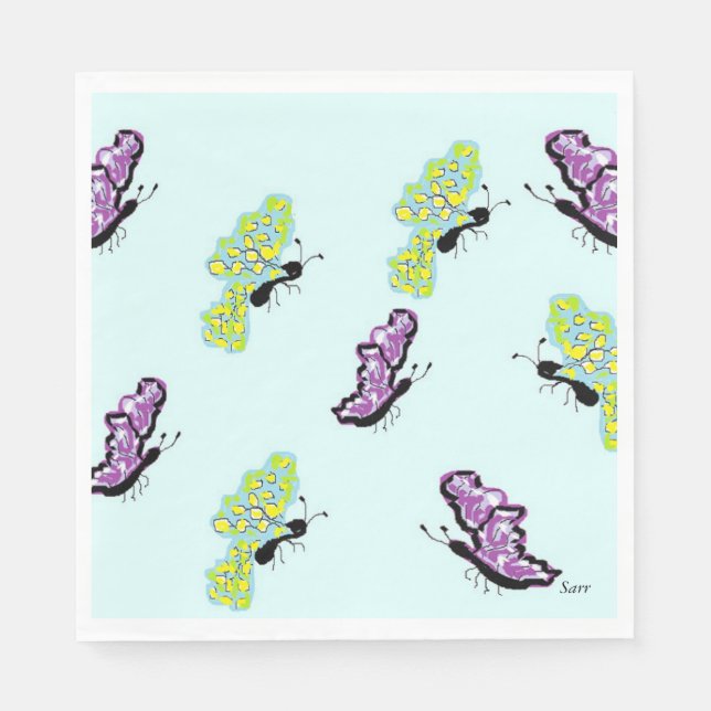 Guardanapo De Papel Borboletas de Papel Napkin (Frente)