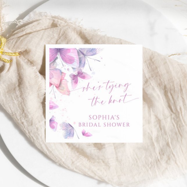 Guardanapo De Papel Borboletas Ela é Chá de panela de Casando (Criador carregado)