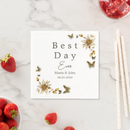 Guardanapo De Papel Borboletas Elegantes Casando Napkins