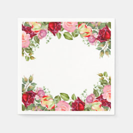 Guardanapo De Papel Borda Floral Bonita Adicione o que Você Quiser