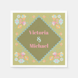 Guardanapo De Papel Bordados Coloridos do Mod