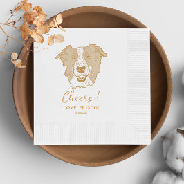 Guardanapo De Papel Border Collie Dog Personalised Cheers Napkins
