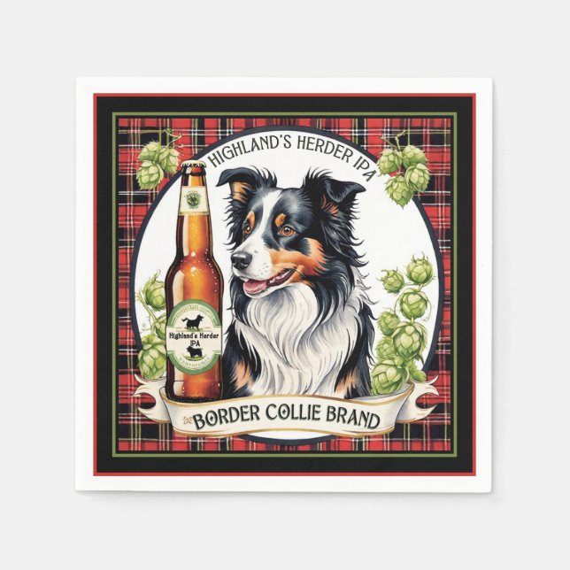 Guardanapo De Papel Border Collie IPA (Frente)