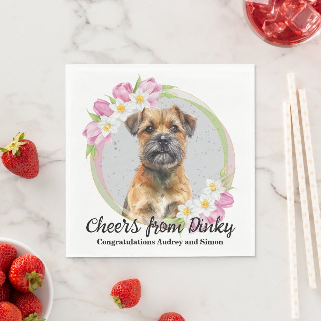 Guardanapo De Papel Border Terrier I Do Too Napkins com foto de cães (Insitu)