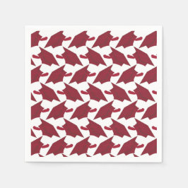 Guardanapo De Papel Borgonha e Formando Branco