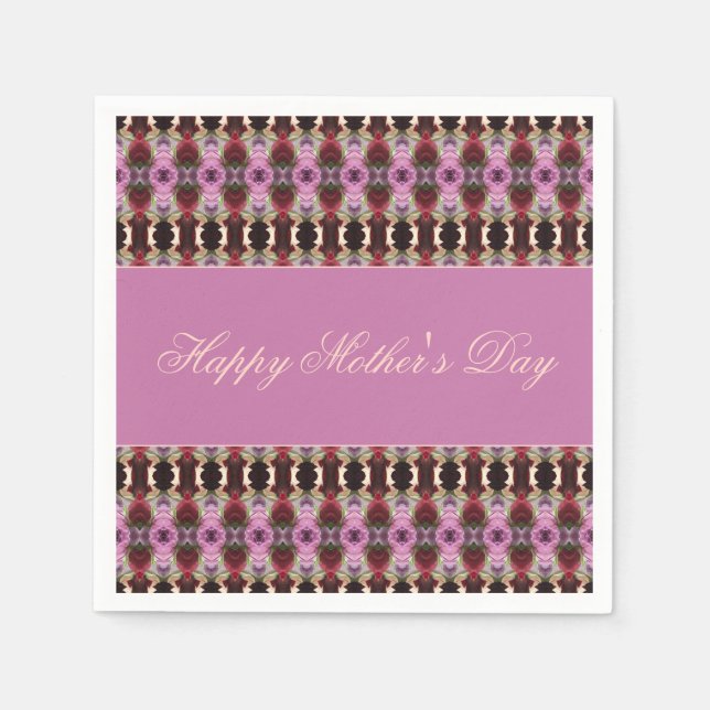 Guardanapo De Papel Borgonha Roxa E Rosa (Frente)