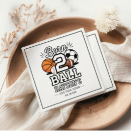 Guardanapo De Papel Born 2 Ball Sports Themed Boy 2nd Birthday Party