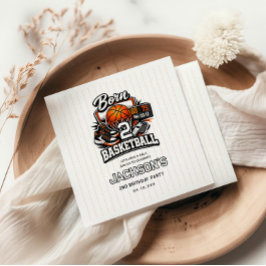 Guardanapo De Papel Born 2 Basketball | Sports Themed 2nd Birthday