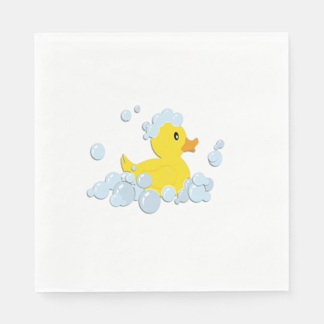 Guardanapo De Papel Borracha Ducky em Bolhas (Frente)