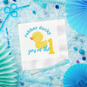 Guardanapo De Papel Borracha Ducky Você é o Primeiro Aniversário