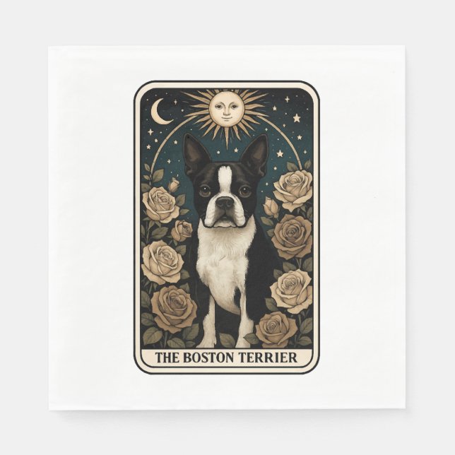 Guardanapo De Papel Boston Terrier (Frente)