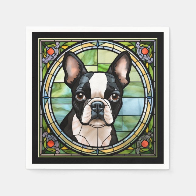 Guardanapo De Papel Boston Terrier Napkins (Frente)